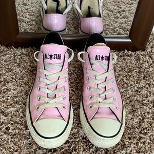 Pink Leather Converse